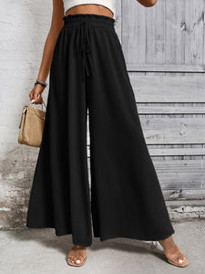 Whoopsie Daisy-Tied High Waist Wide Leg Pants-Whoopsie Daisy