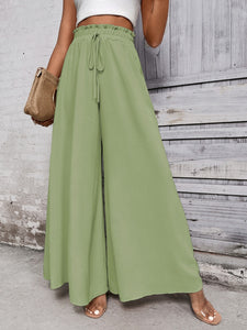 Whoopsie Daisy-Tied High Waist Wide Leg Pants-Whoopsie Daisy