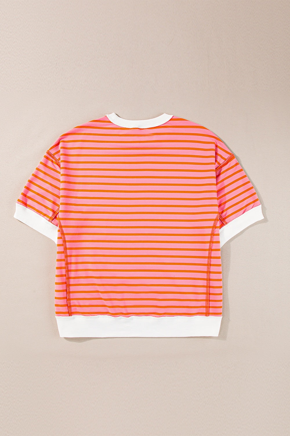 Whoopsie Daisy-Striped Round Neck Half Sleeve T-Shirt-Whoopsie Daisy