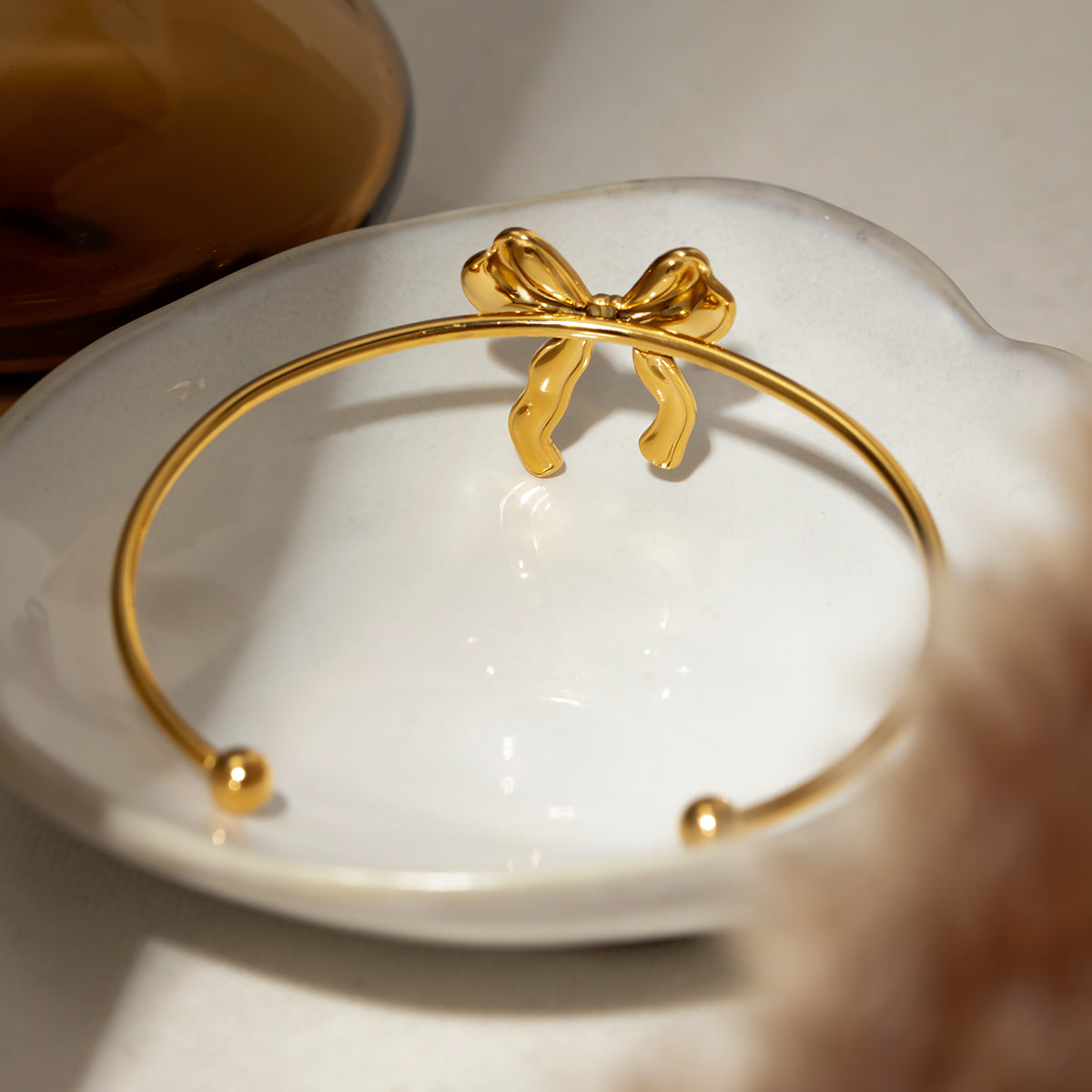 Whoopsie Daisy-18K Gold-Plated Stainless Steel Bow Bracelet-Whoopsie Daisy