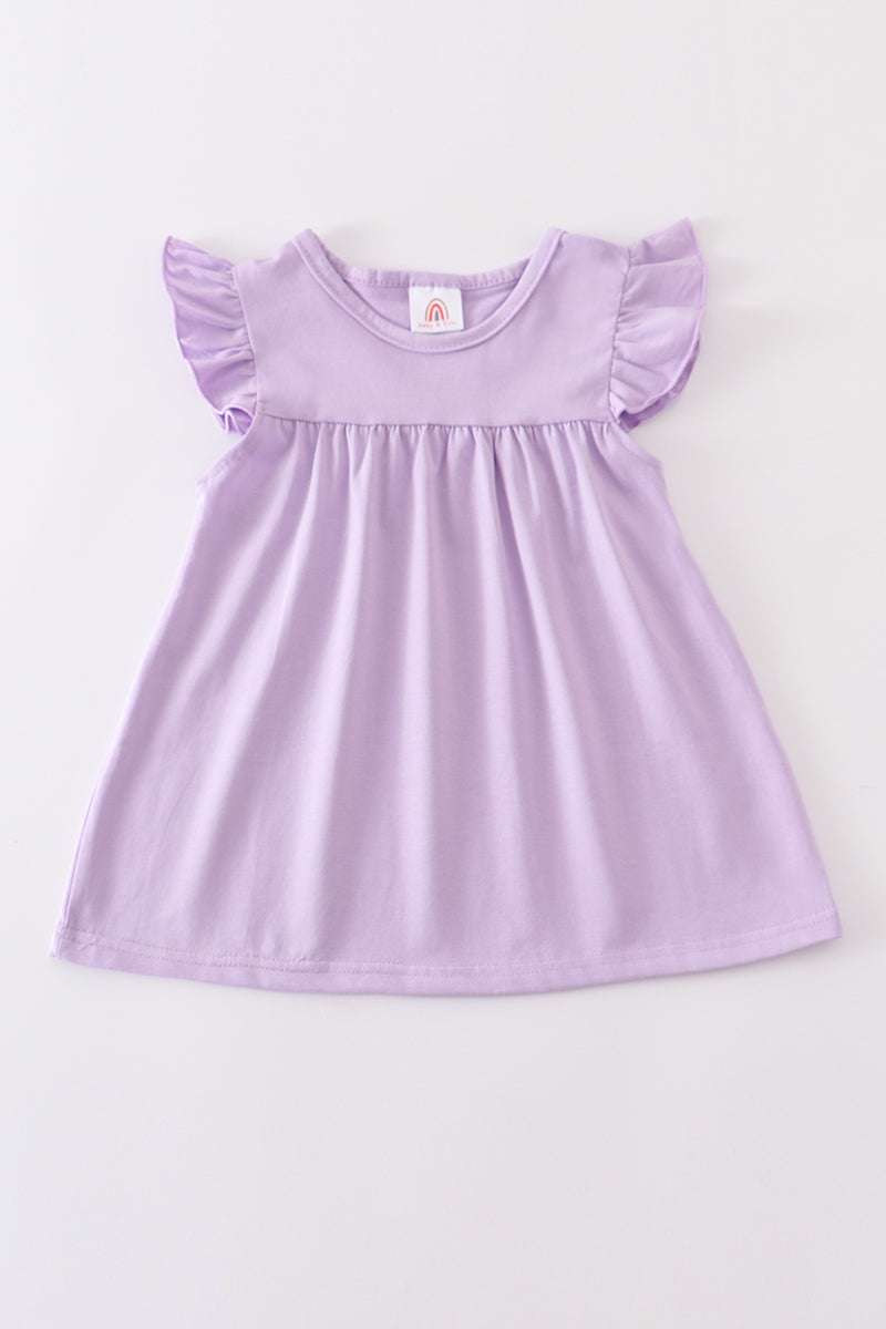 Purple Basic Ruffle Top