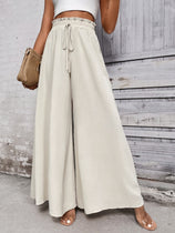 Whoopsie Daisy-Tied High Waist Wide Leg Pants-Whoopsie Daisy