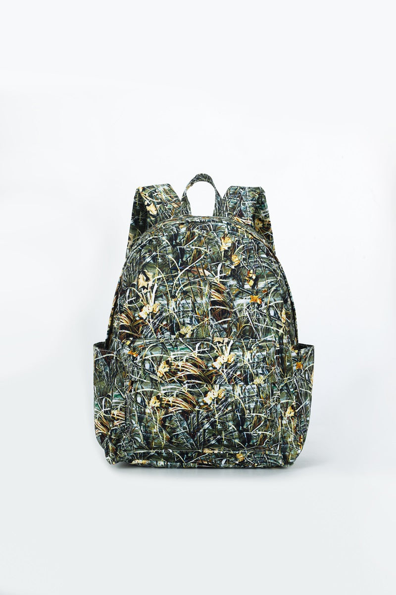 Camouflage print backpack bag