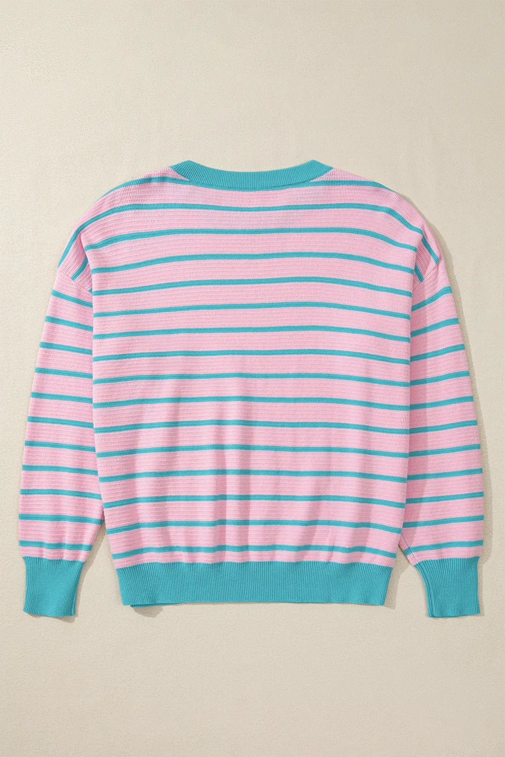 Striped Round Neck Long Sleeve Sweater