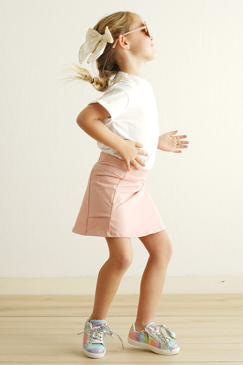 Pink active sporty yoga girl skirt (skirt has build in liner)