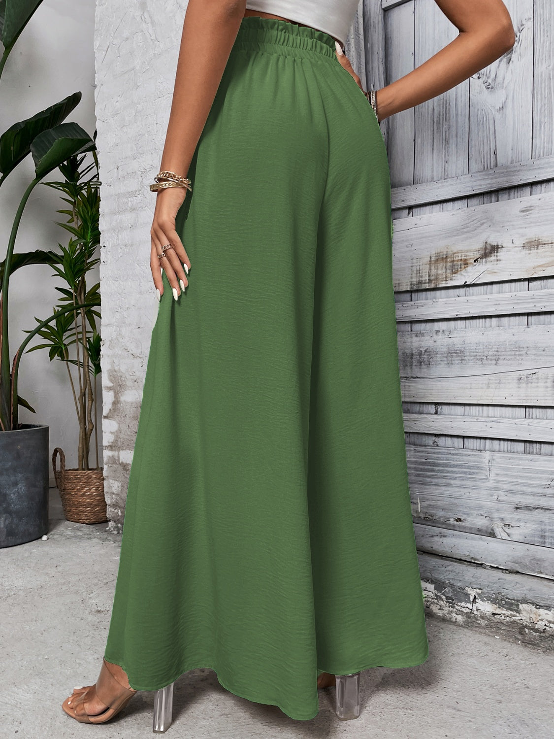 Whoopsie Daisy-Tied High Waist Wide Leg Pants-Whoopsie Daisy