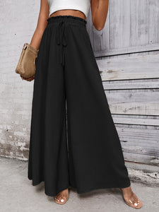 Whoopsie Daisy-Tied High Waist Wide Leg Pants-Whoopsie Daisy