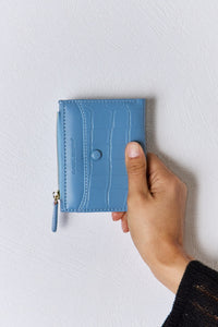 Whoopsie Daisy-David Jones Texture PU Leather Mini Wallet-Whoopsie Daisy