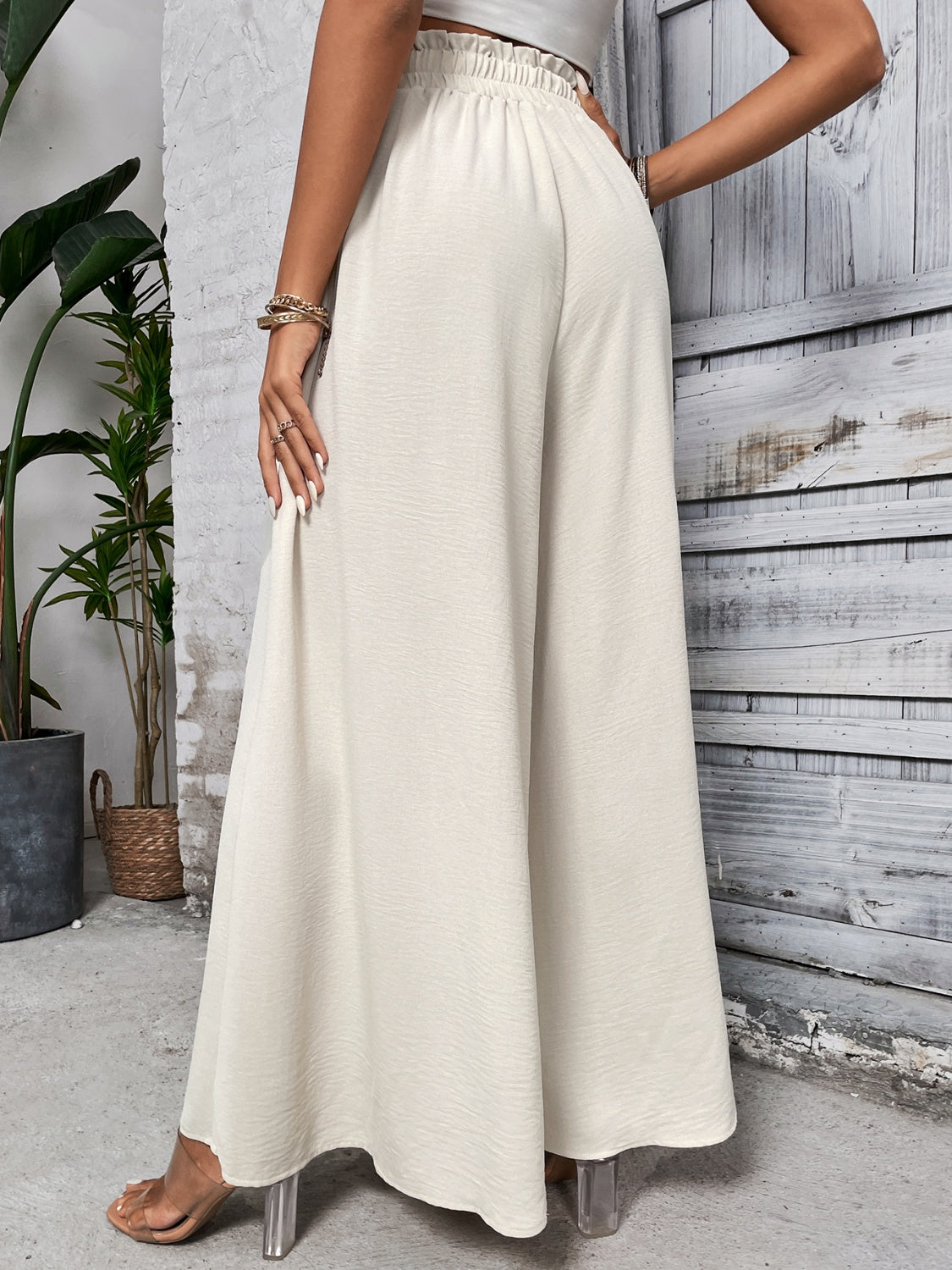 Whoopsie Daisy-Tied High Waist Wide Leg Pants-Whoopsie Daisy