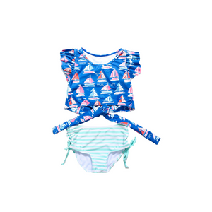 Blueberry Bay-Anchors Away Two Piece Swimsuit-Whoopsie Daisy