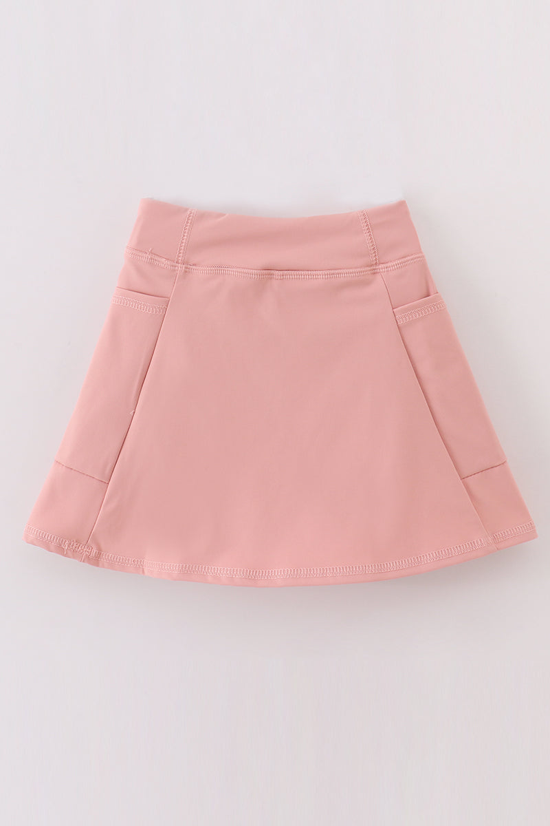 Pink active sporty yoga girl skirt (skirt has build in liner)