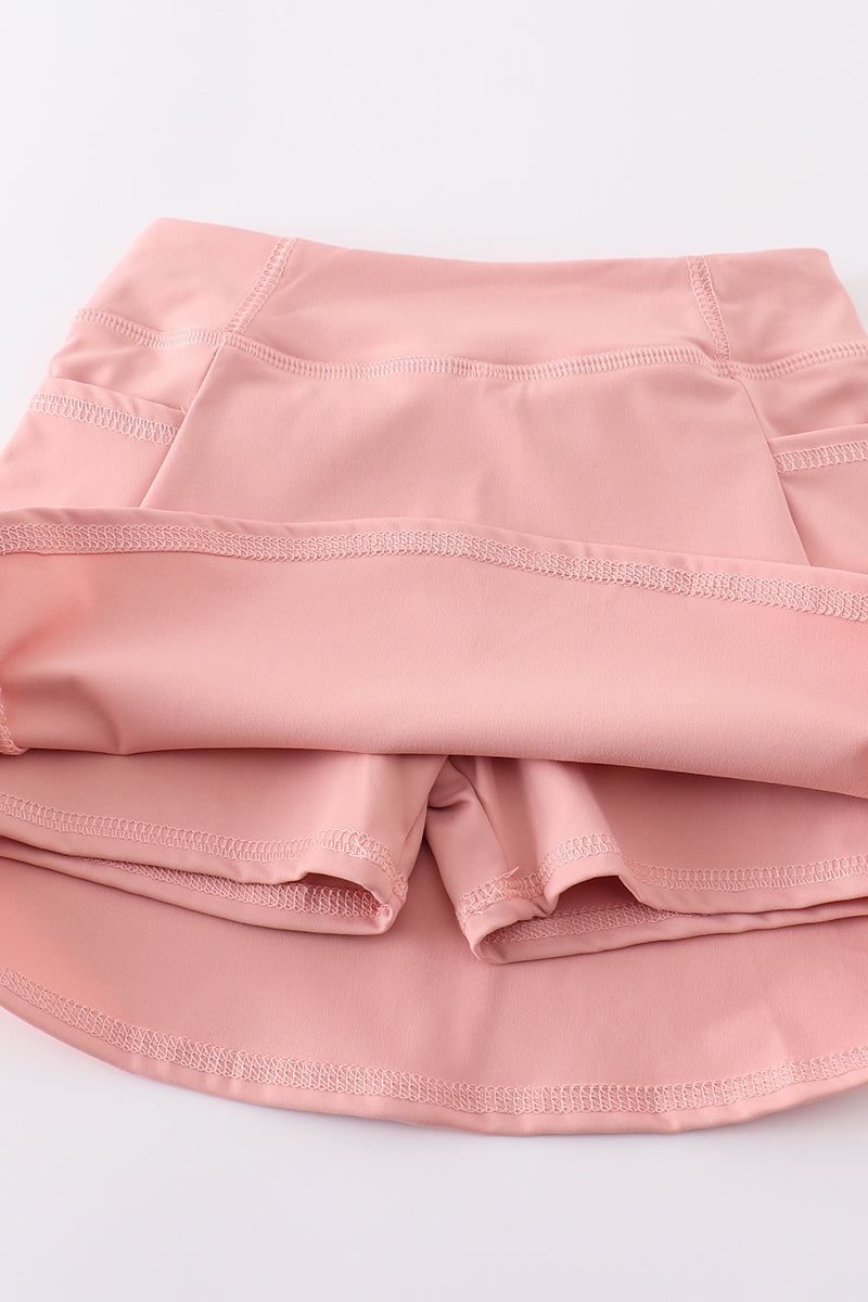 Pink active sporty yoga girl skirt (skirt has build in liner)