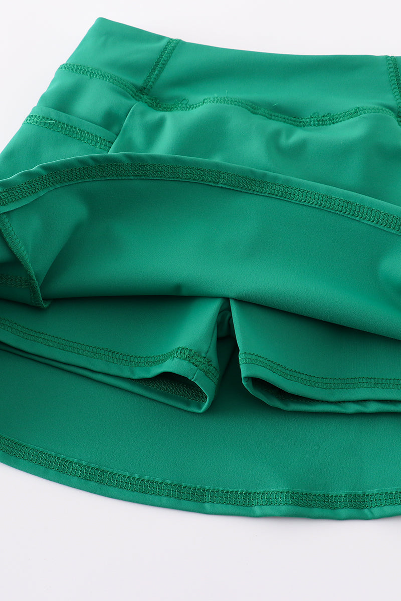 Green active sporty yoga girl skirt (skirt has build in liner)