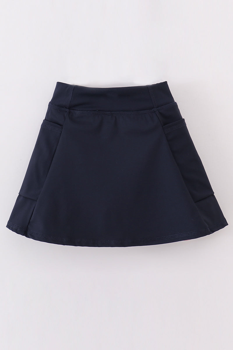 Navy active sporty yoga girl skirt (skirt has build in liner)