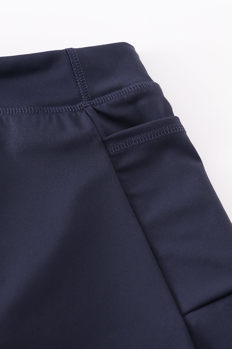 Navy active sporty yoga girl skirt (skirt has build in liner)