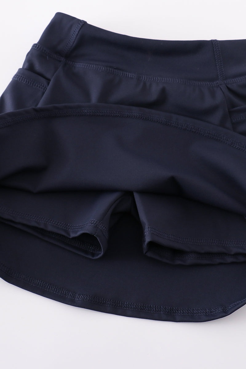 Navy active sporty yoga girl skirt (skirt has build in liner)