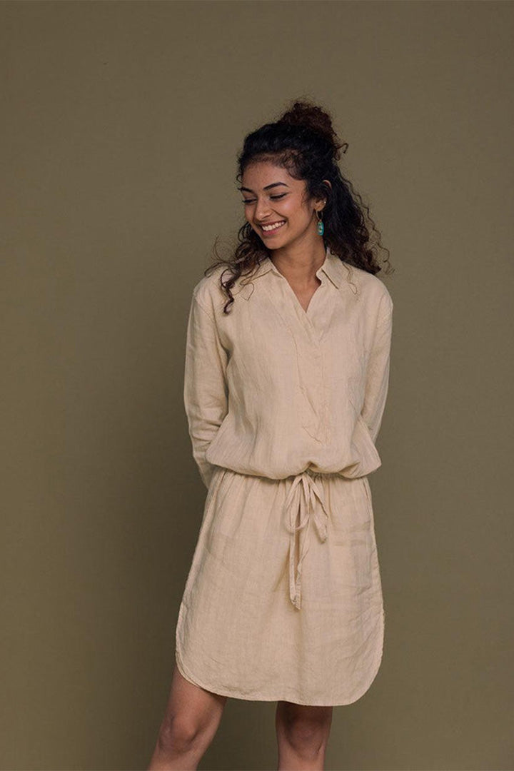 Reistor-Meet me by the Cliff Dress in Sand Beige-Whoopsie Daisy