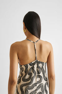 Reistor-Reistor Midi Slip Dress in Black Stripes-Whoopsie Daisy