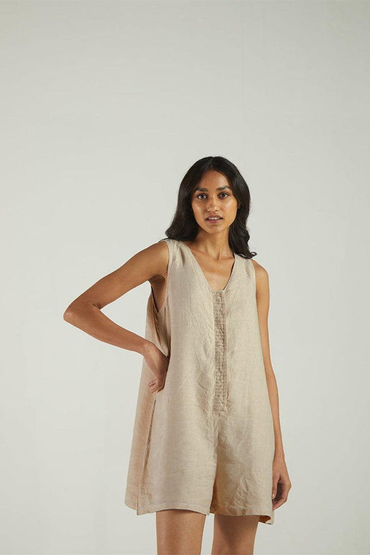 Reistor-Reistor Romp and Play Romper In Sand Beige-Whoopsie Daisy