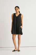 Romp and Play Romper in Black-0