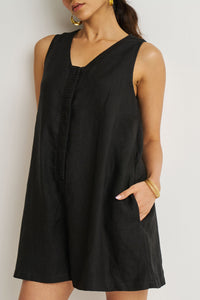 Reistor-Reistor Romp and Play Romper in Black-Whoopsie Daisy