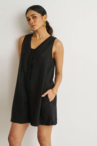 Reistor-Reistor Romp and Play Romper in Black-Whoopsie Daisy