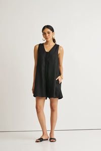 Reistor-Reistor Romp and Play Romper in Black-Whoopsie Daisy