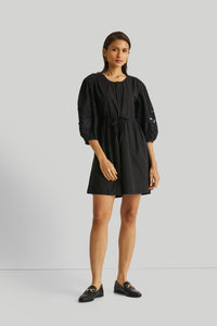 Reistor-Reistor Shirt Dress with Balloon Sleeves in Black-Whoopsie Daisy