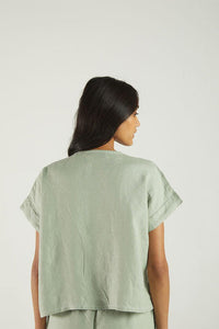 Reistor-Reistor The Daydreams Shirt in Light Olive-Whoopsie Daisy