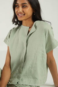 Reistor-Reistor The Daydreams Shirt in Light Olive-Whoopsie Daisy