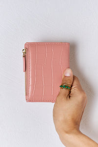 Whoopsie Daisy-David Jones Texture PU Leather Mini Wallet-Whoopsie Daisy