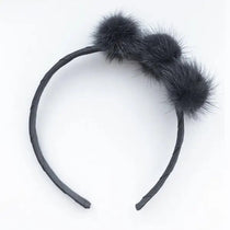 Verity Jones London-Verity Jones London 3 Smal Fur Pom Headband-Whoopsie Daisy