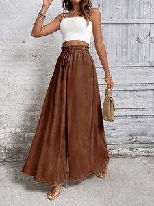 Whoopsie Daisy-Tied High Waist Wide Leg Pants-Whoopsie Daisy