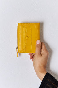 Whoopsie Daisy-David Jones Texture PU Leather Mini Wallet-Whoopsie Daisy