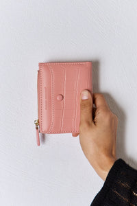 Whoopsie Daisy-David Jones Texture PU Leather Mini Wallet-Whoopsie Daisy