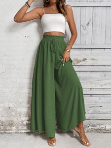 Whoopsie Daisy-Tied High Waist Wide Leg Pants-Whoopsie Daisy