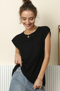 Whoopsie Daisy-Round Neck Cap Sleeve T-Shirt-Whoopsie Daisy