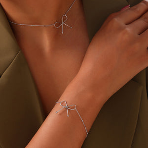 Whoopsie Daisy-Titanium Steel Bow Bracelet-Whoopsie Daisy