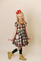 Swoon Baby-Swoon Baby Perfectly Plaid Embroidery Pocket Dress-Whoopsie Daisy