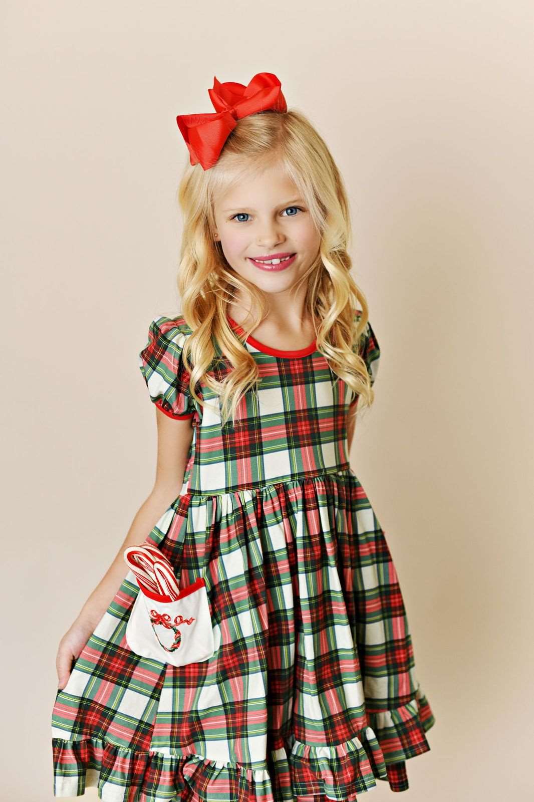 Swoon Baby-Swoon Baby Perfectly Plaid Embroidery Pocket Dress-Whoopsie Daisy