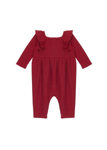 Mabel & Honey-Mabel & Honey Berry & Olive Ruffle Romper-Whoopsie Daisy