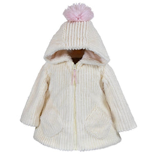 Widgeon-Widgeon Fur Pom Hooded Coat-Whoopsie Daisy